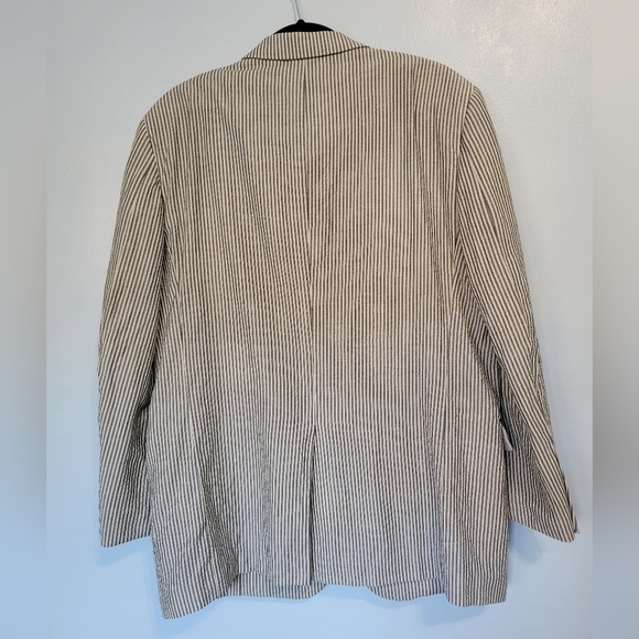 Paco Robanne Seersucker Striped Men's Blazer Grey Size 40S? see measurements - Picture 2 of 13
